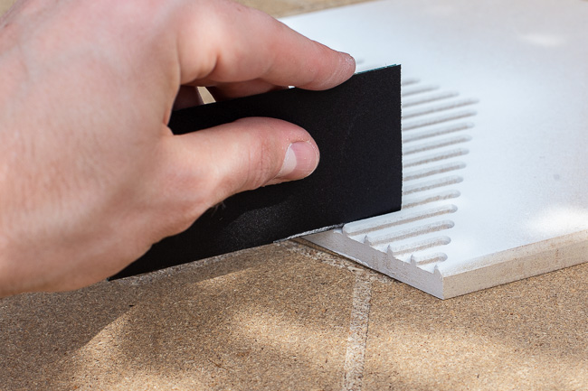 Sanding the pattern channels