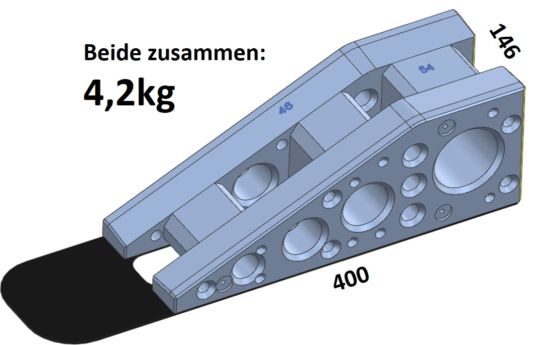 Auffahrkeile fr 4x4 Wohnmobil Created by Johannes18  ich wollte fr mein  Wohnmobil 150mm hohe Auffahrkeile mit wenig Gewicht. Deswegen aus Fichte  und die vielen "Lcher". Ein Keil aus Fichtenholz wiegt 2,1 kg.