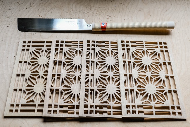 Making the Kumiko panels