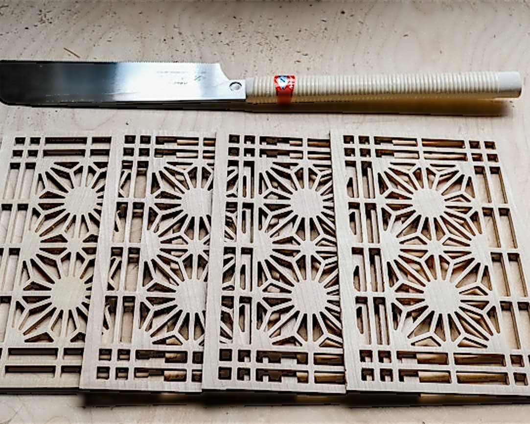 Making the Kumiko panels