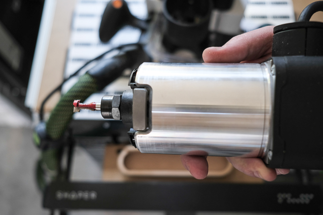 Using a key hole cutter